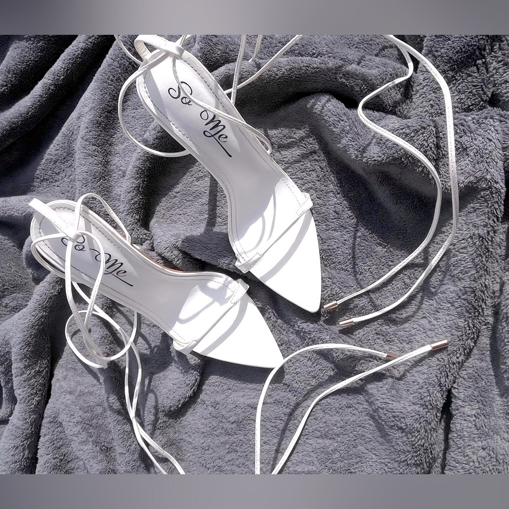 Forever21 | White String Skinny Heels | W6
